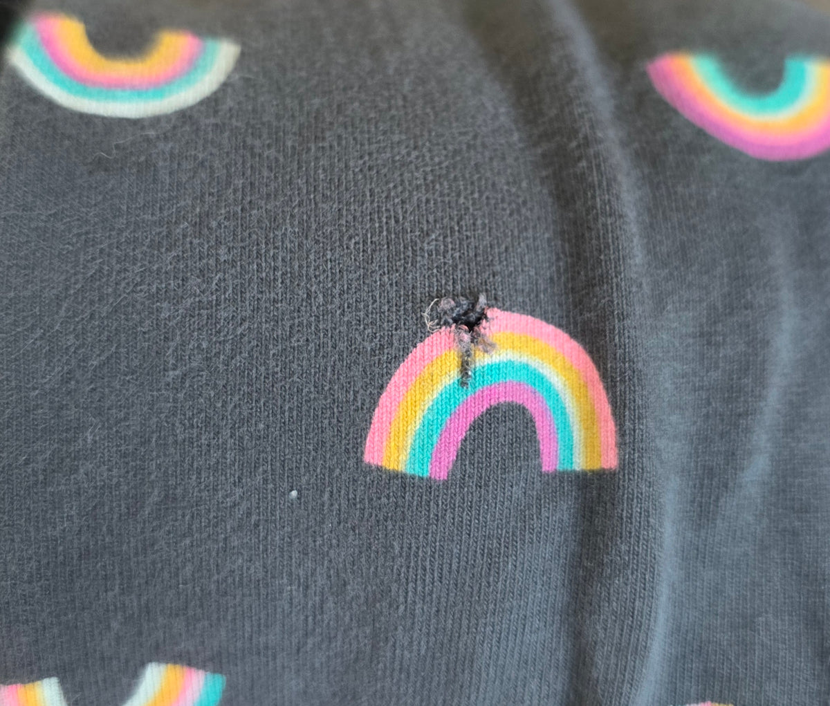 #190 Girls 2T Cat & Jack Leggings Bundle of 4 Gray, Teal, Hearts & Rainbow