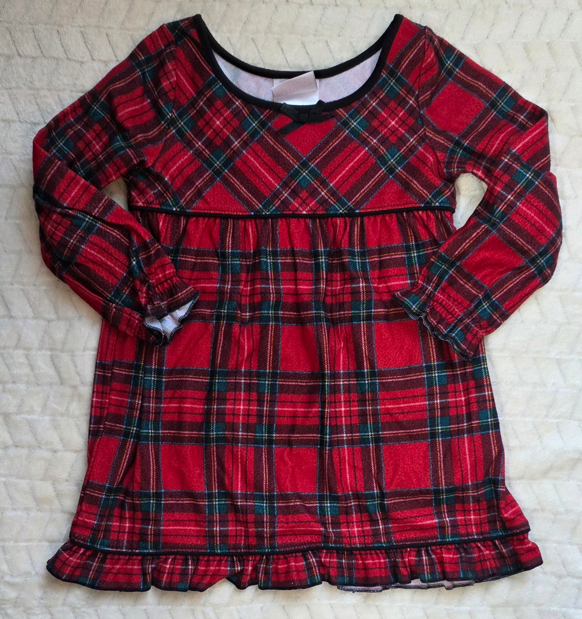 #190 Girls 2T Wondershop by Target Flannel Nightgown Dress Red Plaid (1 of 2)