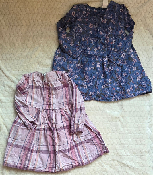 #190 Girls 2T OshKosh Dress Bundle of 2 Floral & Plaid