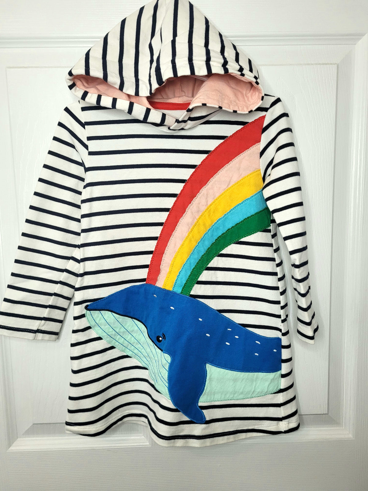 #164 Unknown Brand Rainbow Whale Dress/Tunic Girls 3T