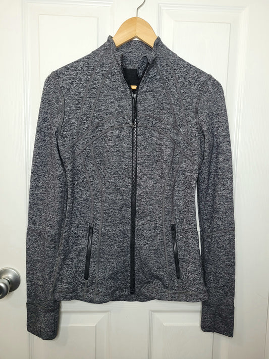 #164 Lululemon Heathered Black Define Jacket Women 6