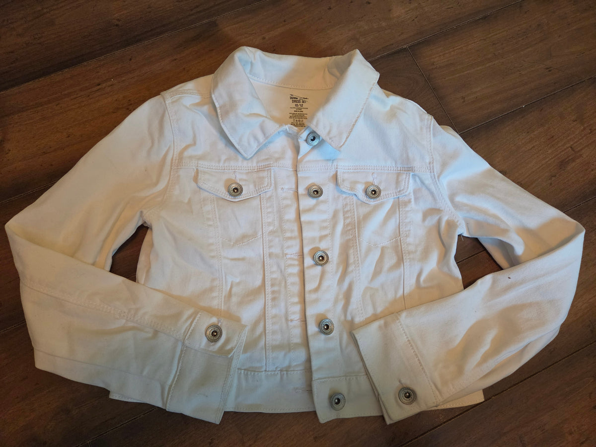Seller #57 Girls white denim jacket size 10/13