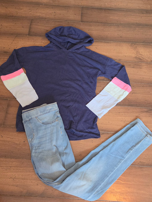Seller #57 Girls size Large (10) hoodie and Jean outfit