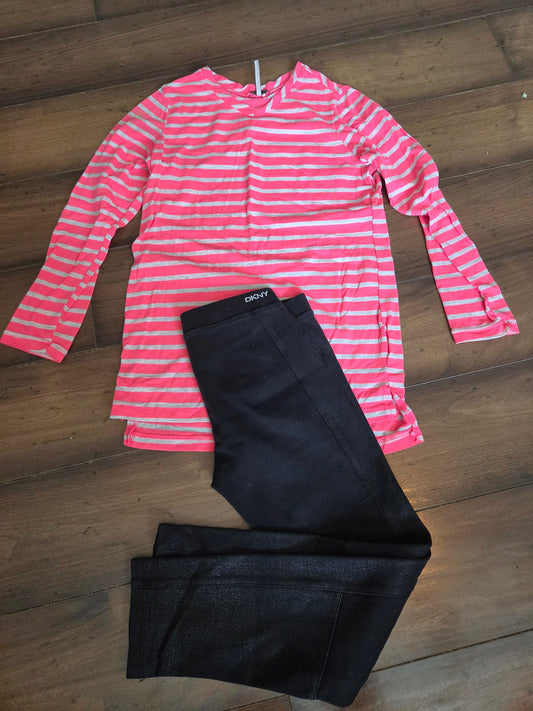 Seller #57 Girls size Medium leggings and Large top