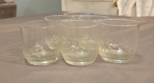 Seller #18 Set of Six Glass Lowball Tumblers