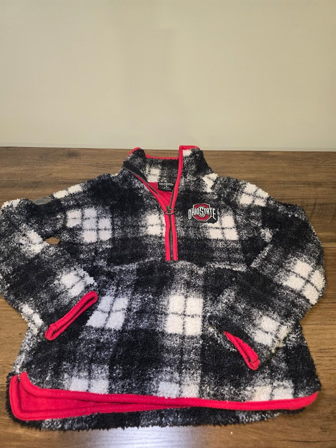 #131 Girls Ohio State fleece 1/4 zip sz 6