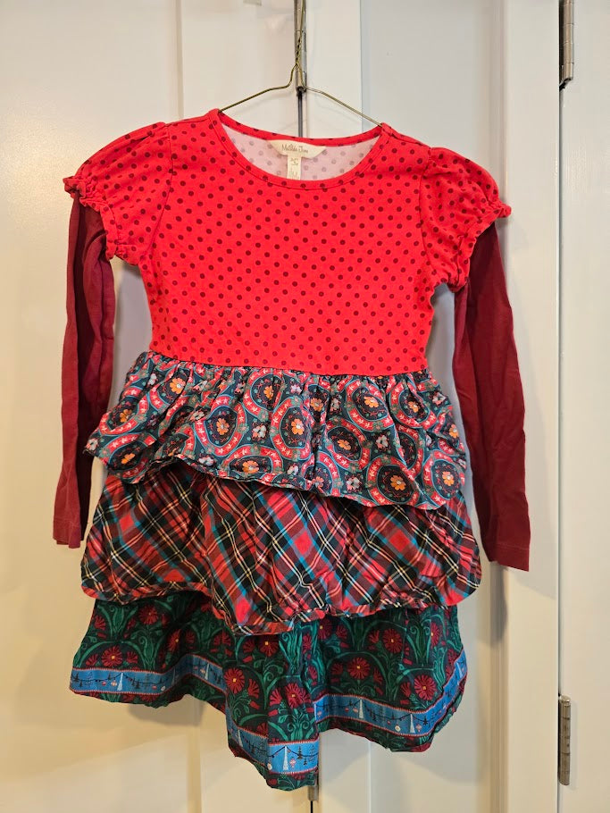 #131 Matilda Jane holiday long sleeve dress sz 6