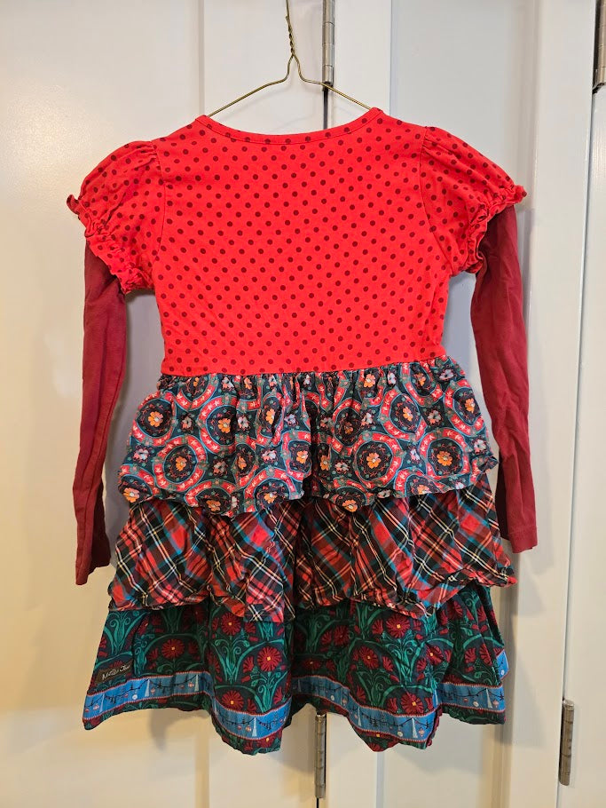 #131 Matilda Jane holiday long sleeve dress sz 6