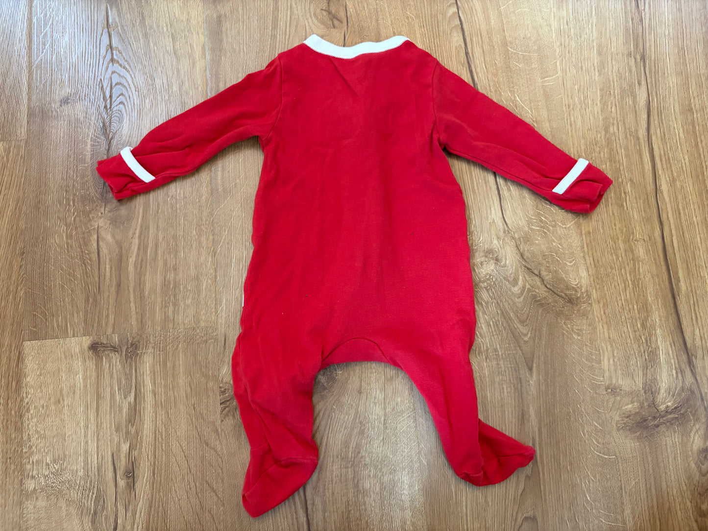 #6 - Old Navy Christmas Santa Onesie/PJs - 0-3 months
