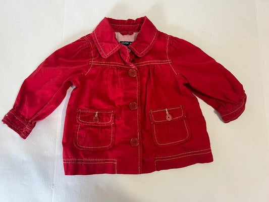 #78 girls 12-18 months baby Gap red button up jacket