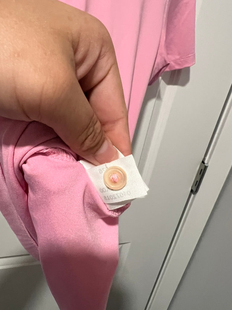 Seller #76 - Peter Millar Womens Element E4 Wicking Polo - Size Medium - Pink - Golf/Tennis