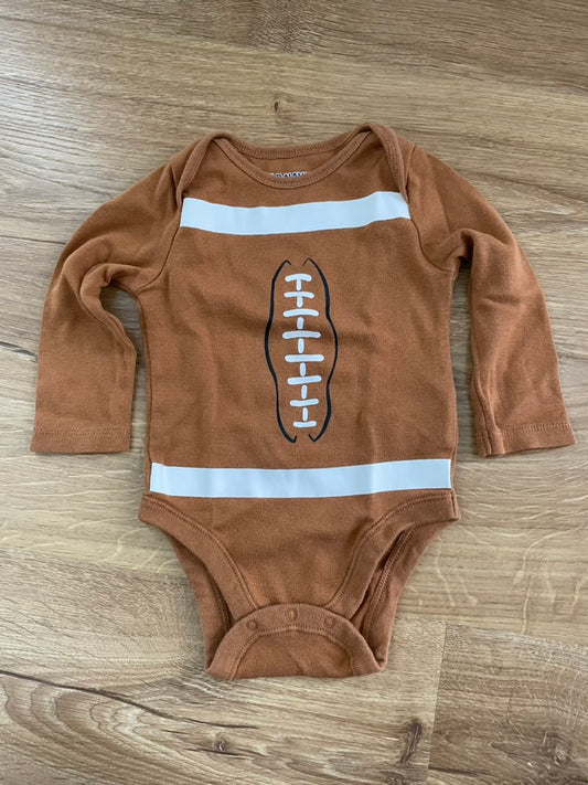 #6 - Long-Sleeved Old Navy Football Bodysuit/Onesie, 6-12 months