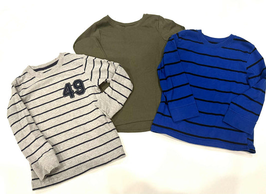 #149 3T Boys Stripe and Solid Shirt Bundle