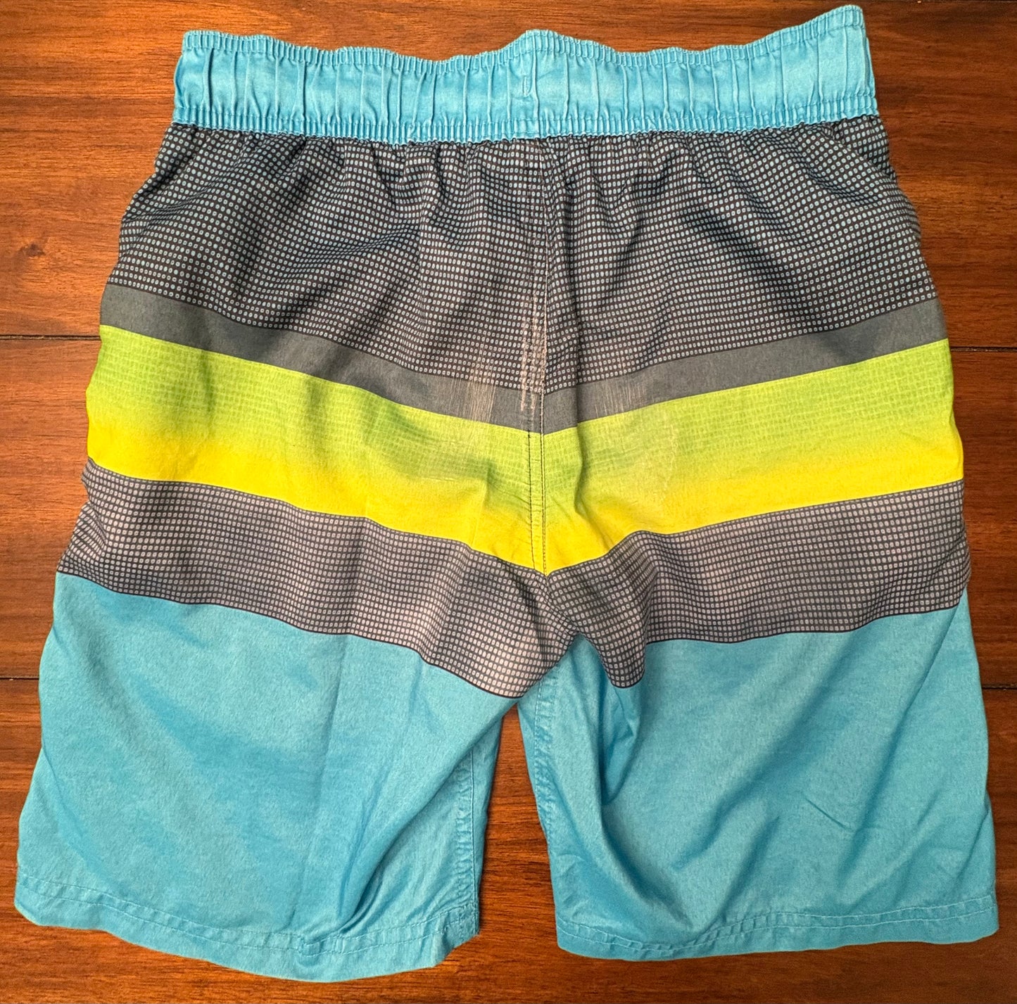 Seller #210 Gerry Boys Size 10/12 Blue & Green Swim Trunks