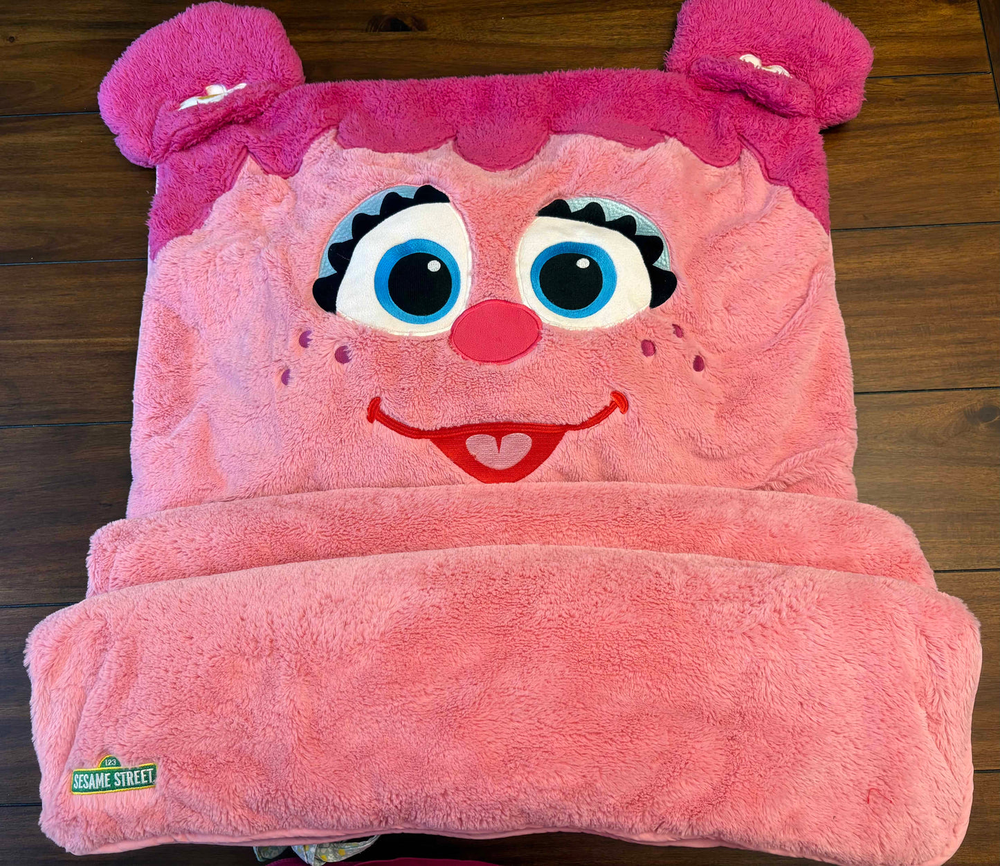 Seller #210 Sesame Street Land of Nod Girls Pink Abby Cadabby Fleece Sleeping Bag with Attached Pillow