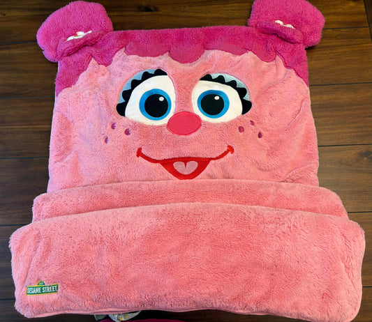 Seller #210 Sesame Street Land of Nod Girls Pink Abby Cadabby Fleece Sleeping Bag with Attached Pillow