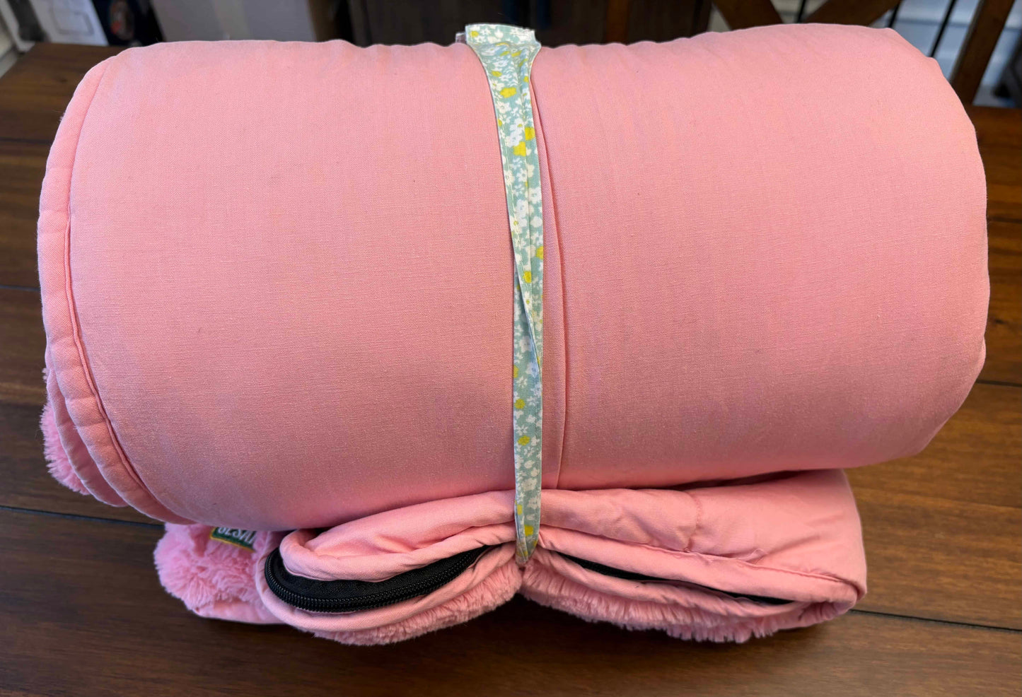 Seller #210 Sesame Street Land of Nod Girls Pink Abby Cadabby Fleece Sleeping Bag with Attached Pillow