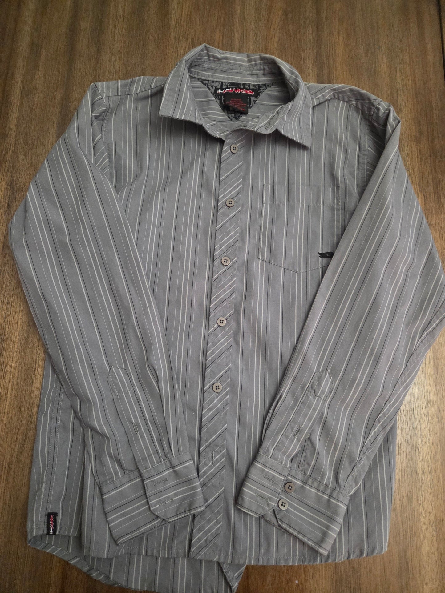 REDUCED Seller 184 Boys grey tony hawk and blue falls creek button ups size 14/16