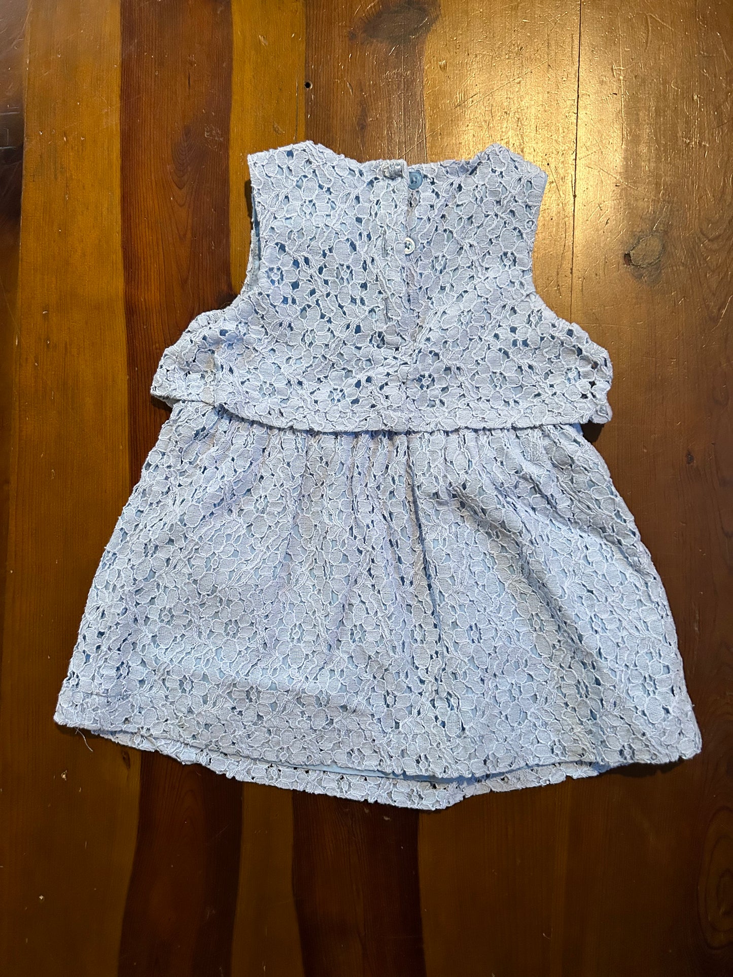 REDUCED Janie and Jack Girls Blue Lace Dress 12-18m