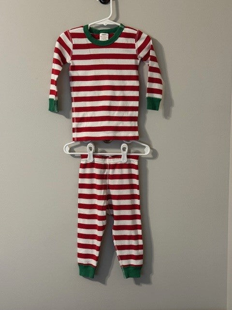 REDUCED #141 Hanna Andersson size 2T GUC Candy Cane Striped Pajamas (2 of 2 available) SR