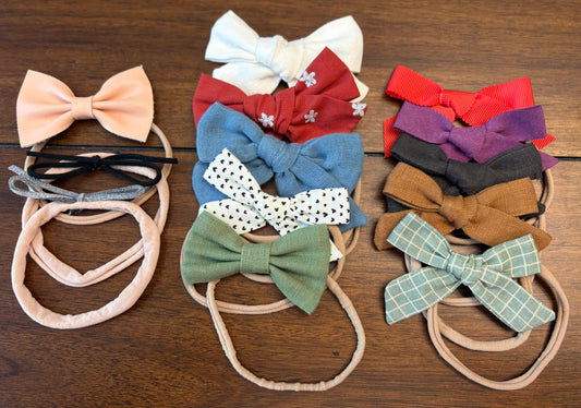 Seller #210 Little Poppy Co. Girls Variety	13 Piece Headband Bows Bundle