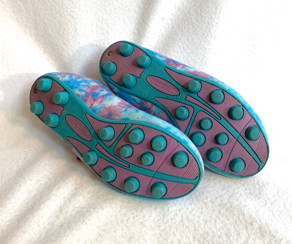 Seller #151 - REDUCED - Sports - Size 2.5 Purple / Blue / Aqua Soccer Cleats