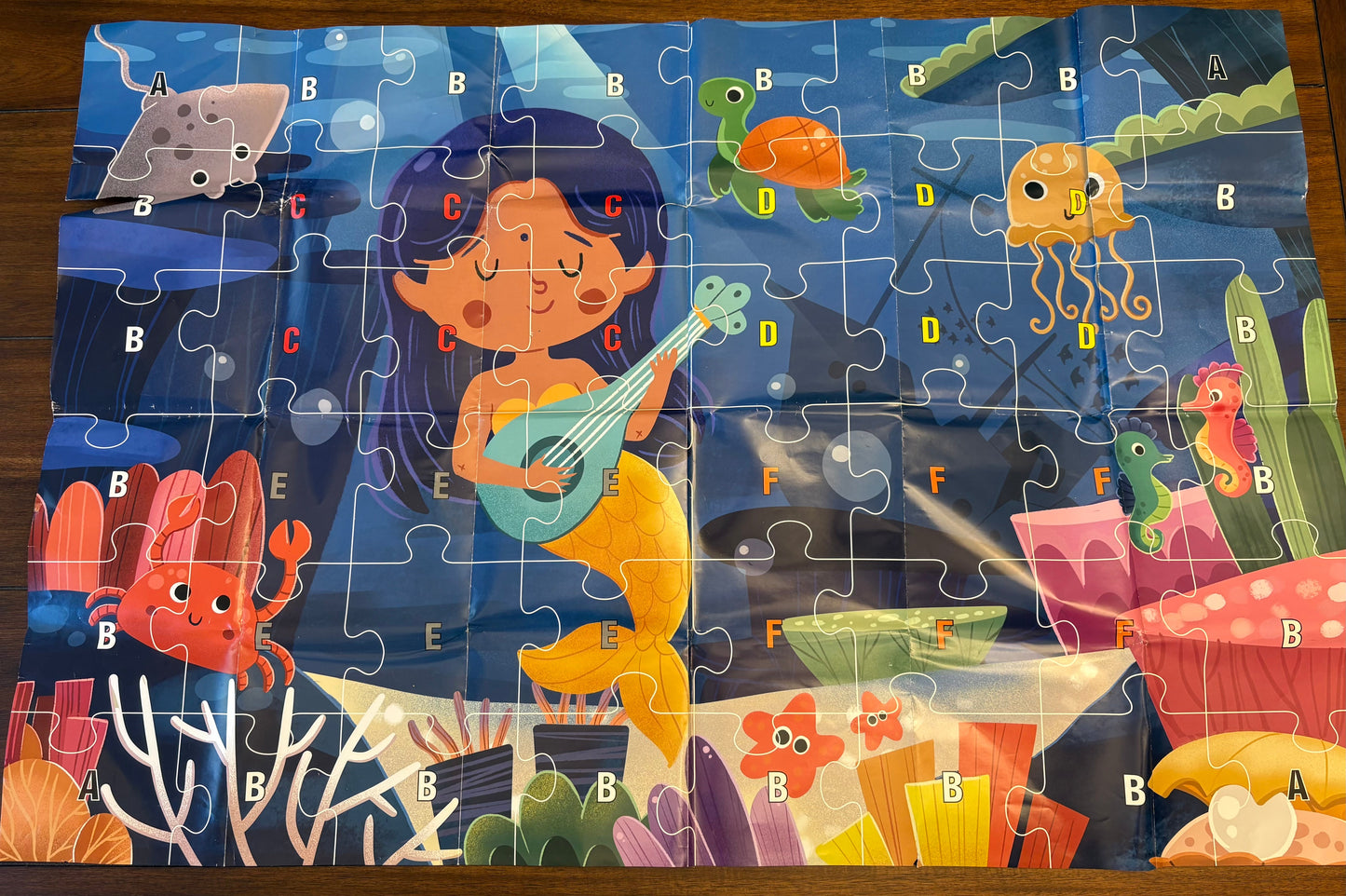 Seller #210 Under the Sea 48 Piece Floor Jigsaw Puzzle System