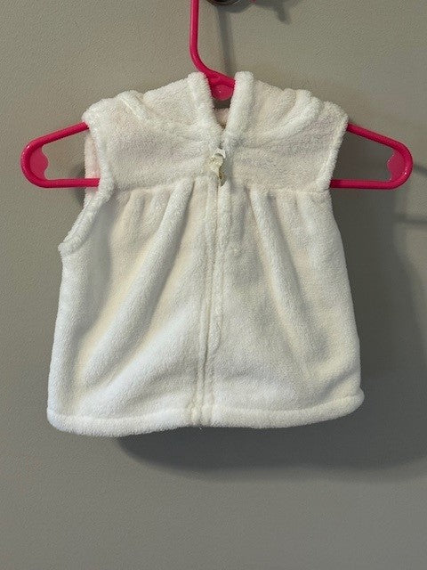 Seller #141 Cozy White Vest with ears on hood VGUC size 3M (1 of 2 available) SR