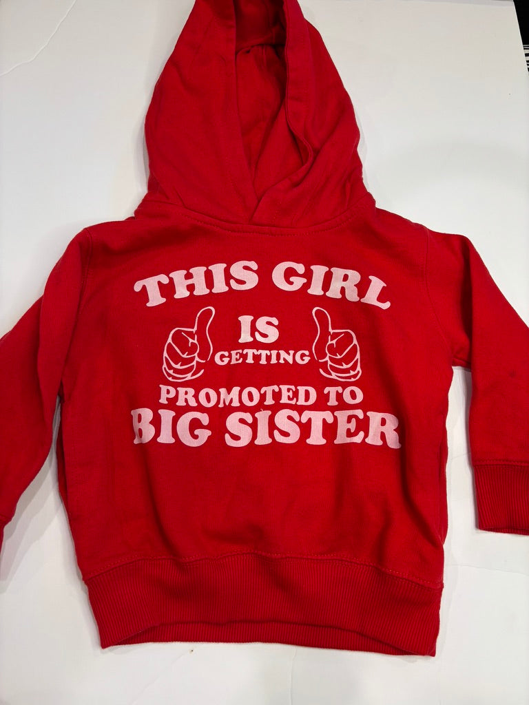 #86A 2T big sister hoodie