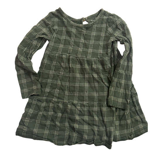 Seller 48- Little Co Green Plaid Dress Girls Size 5T