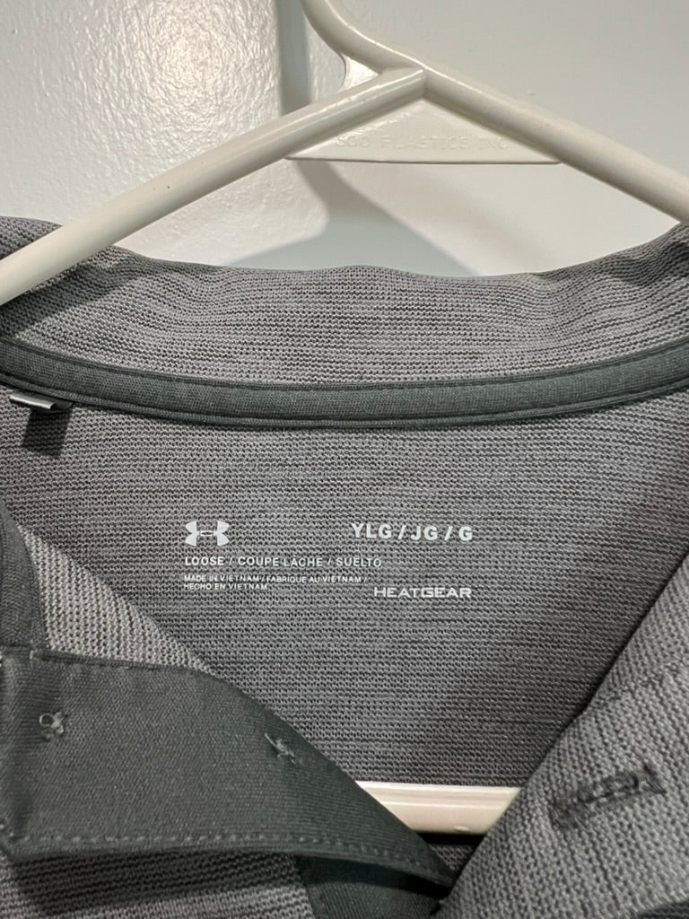 Seller #76 - Under Armour Boys Heatgear Polo - Heather Gray - Youth Large