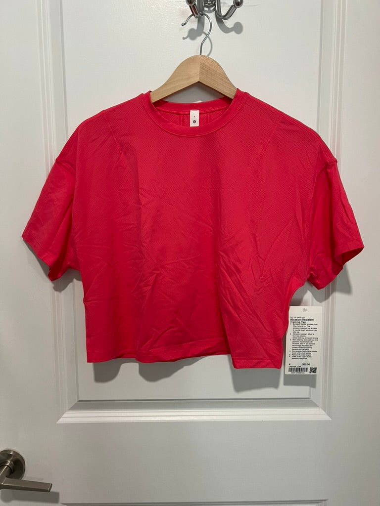 Seller #76 - Lululemon Abrasion-Resistant Training Tee Size 4 Lipgloss NWT $68