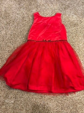 #86A girls 5T Carters red dress, would be great for holidays