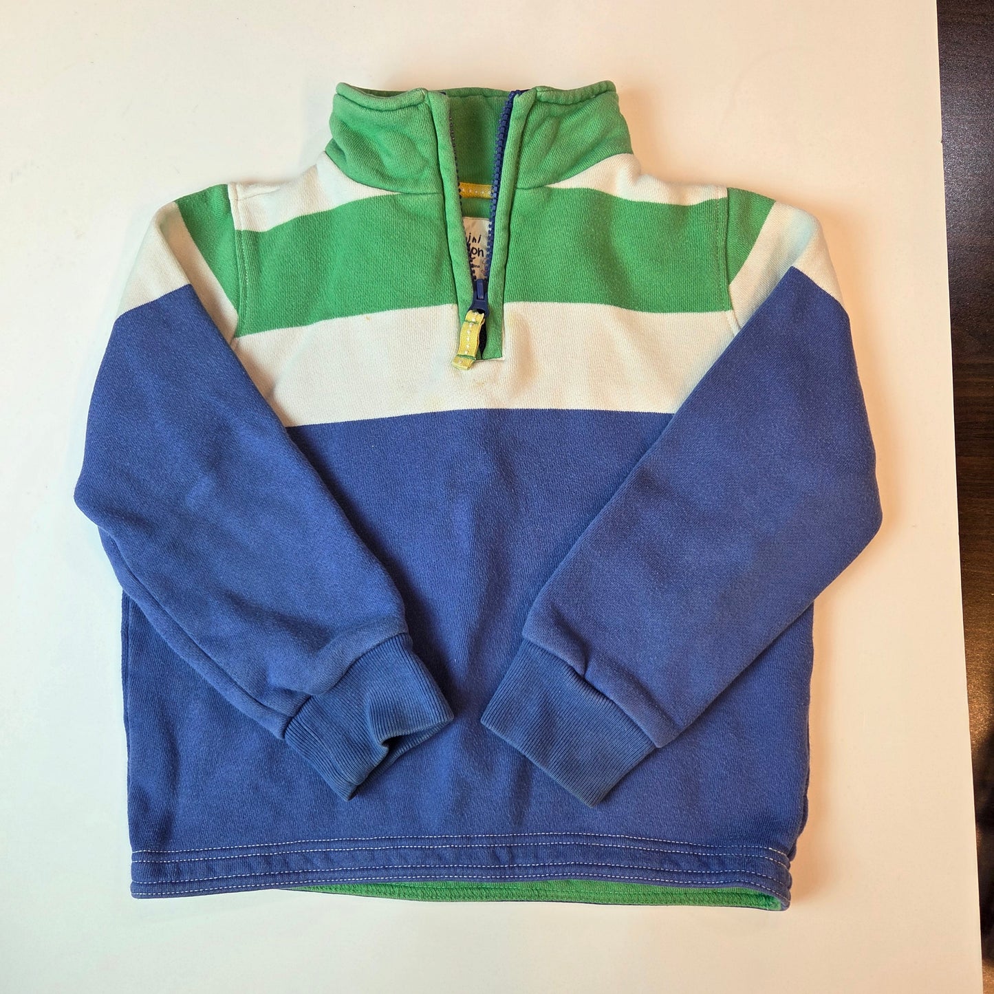 #112 - Mini Boden Quarter Zip Sweatshirt, Size 4-5y, GUC