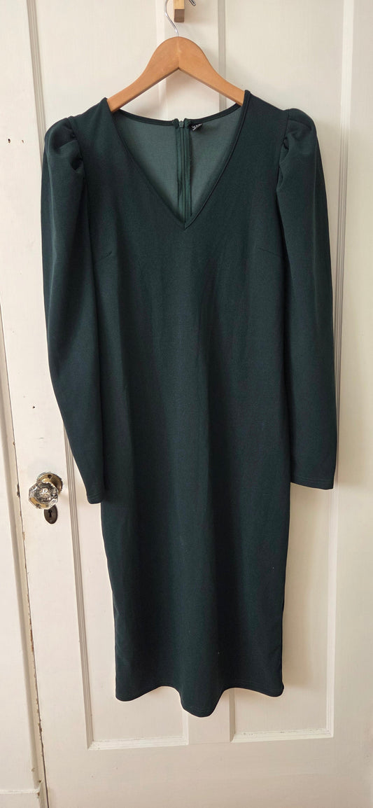 #112 - Shein Green Midi Dress, Women's Size 12, EUC