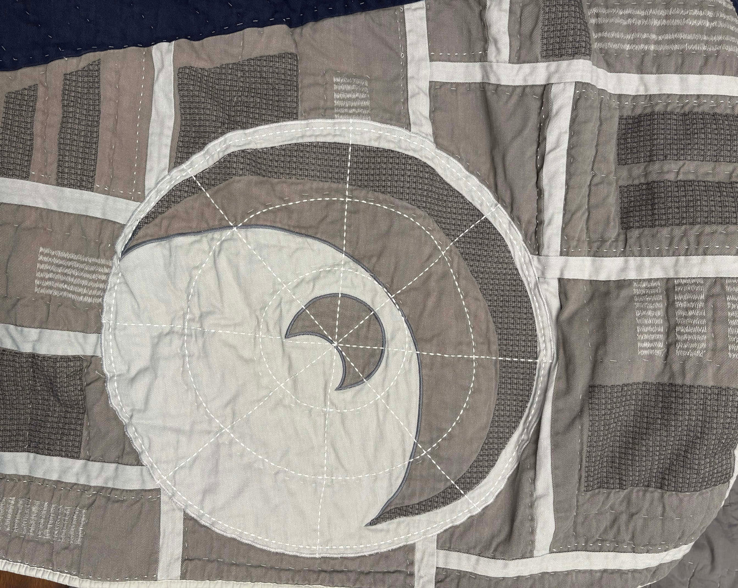 Seller #210 Pottery Barn Kids Size Full Navy Star Wars Millennium Falcon Quilt & Standard Sham Set