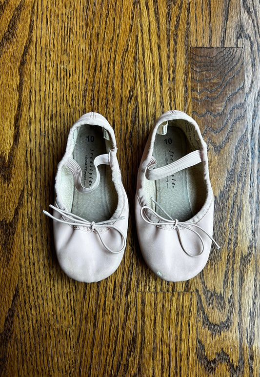 Seller #115 - Danskin Freestyle Toddler Girls Size 10 Pink Ballet Slippers, GUC