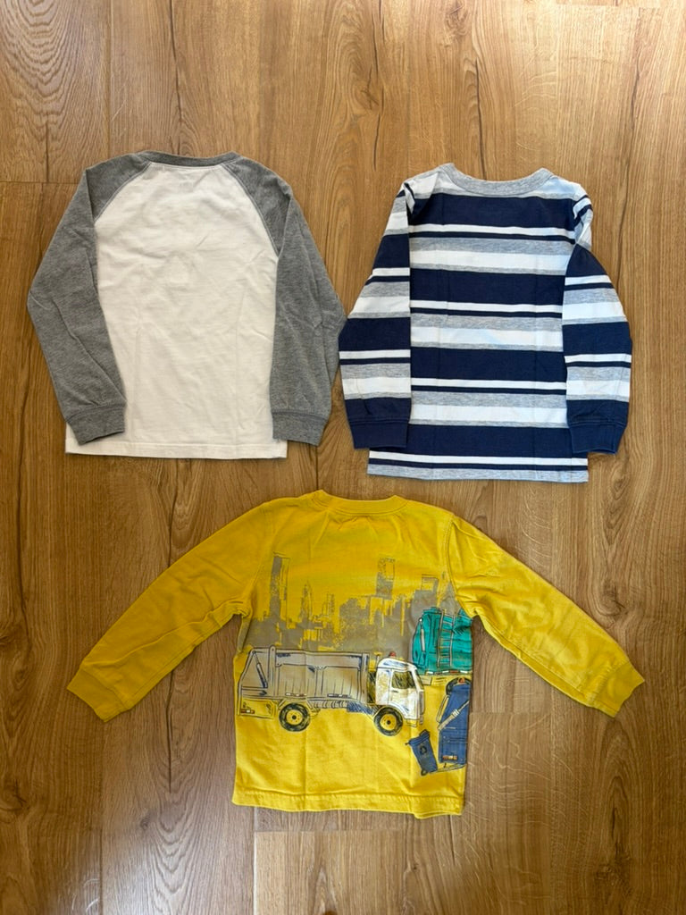 #6 - Carters Boys Long Sleeved Shirts (bundle of 3) - 3T