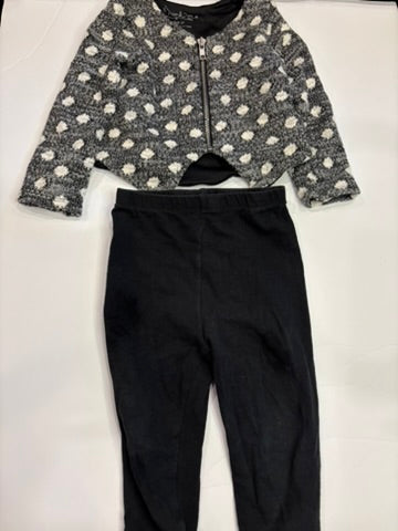 #86A 2T Pippa & Julie outfit, black and white