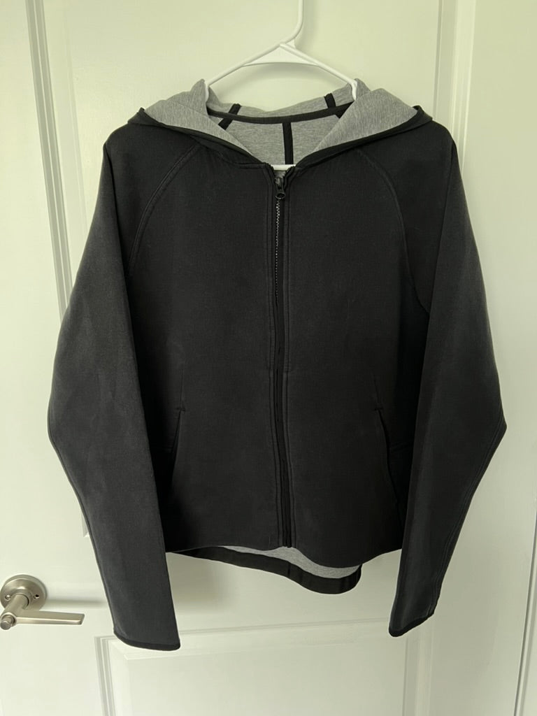Seller #76 - Lululemon City Bound Hoodie Black / Heathered Medium Grey - Size 10