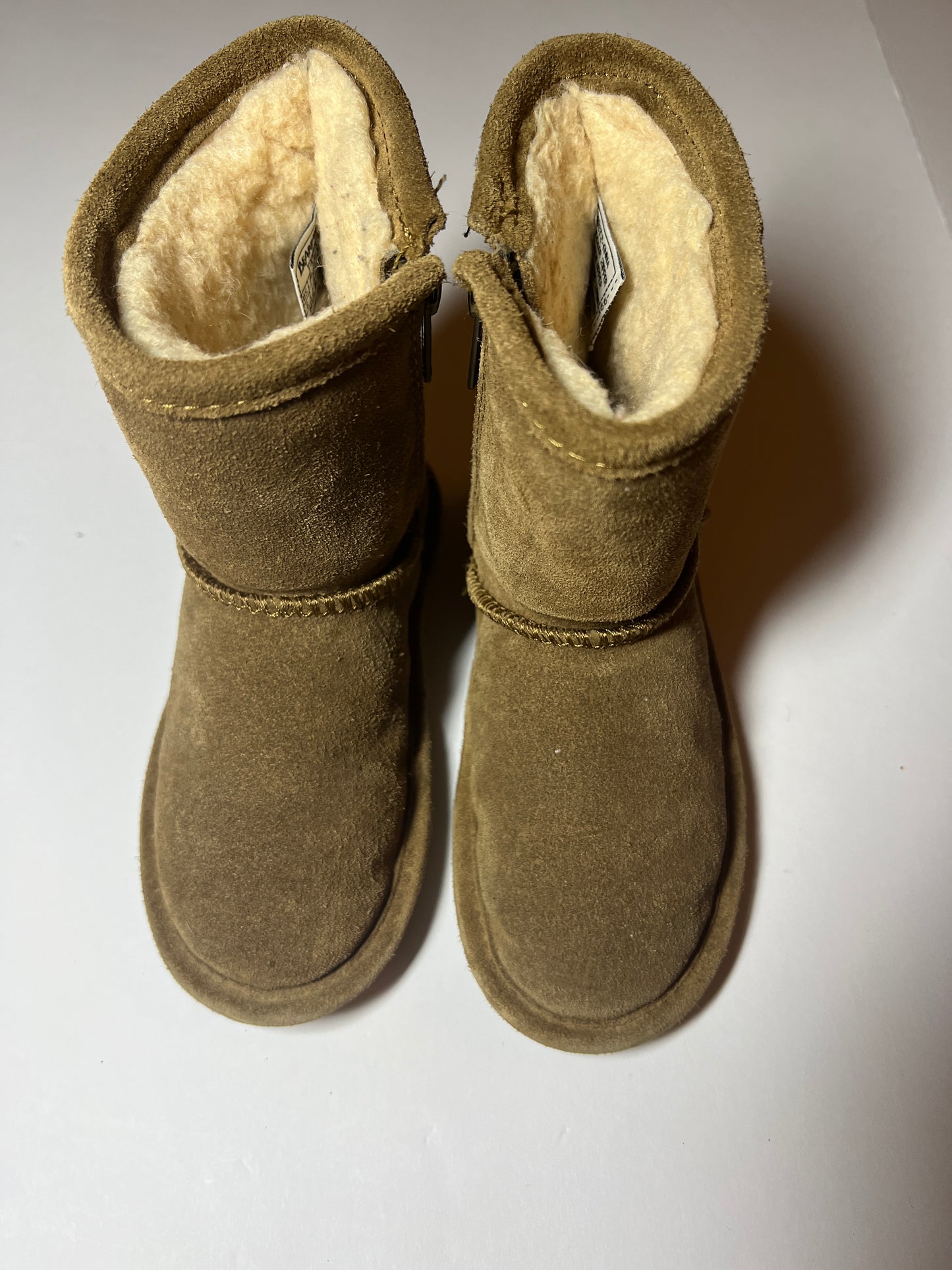 #77B Girls Toddler Shoe Size 8 Bear Paws Brown "Ugg" Type Boot