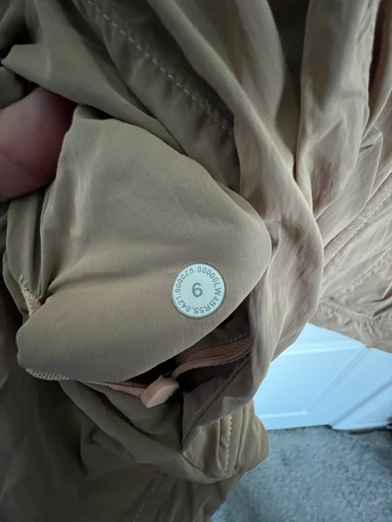Seller #76 - Lululemon Lightweight Hooded Jacket - Bleached Apricot - Size 6