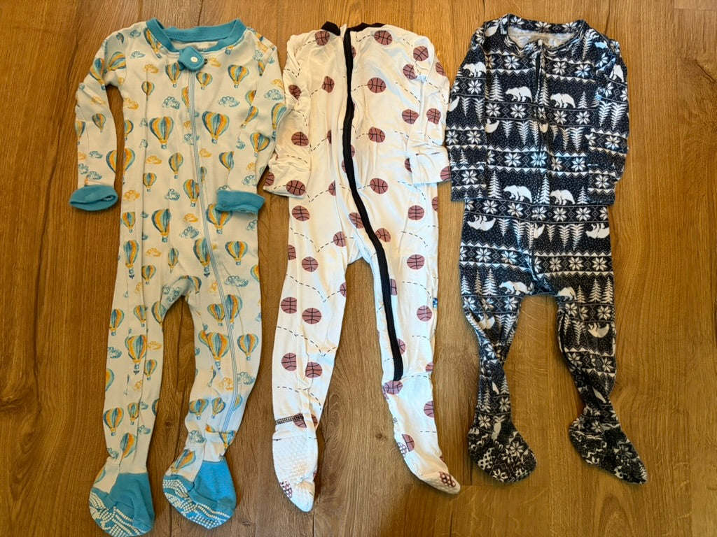 #6 - Assorted Brands Pajamas (set of 3) - 12 months