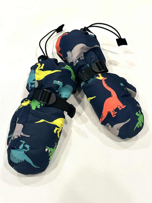 #149 Dino Winter Mittens Youth 6-8 years