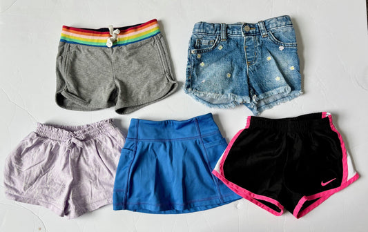 #43 Shorts Bundle (5) Girls 2T EUC