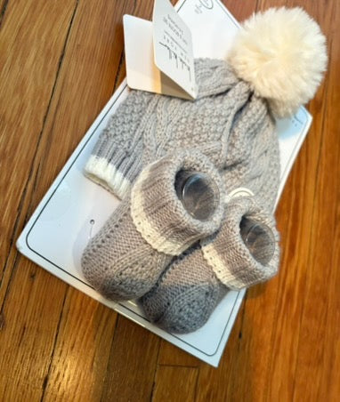 Seller 183 - 3-6 Months Baby Bootie & Hat Set - NWTs