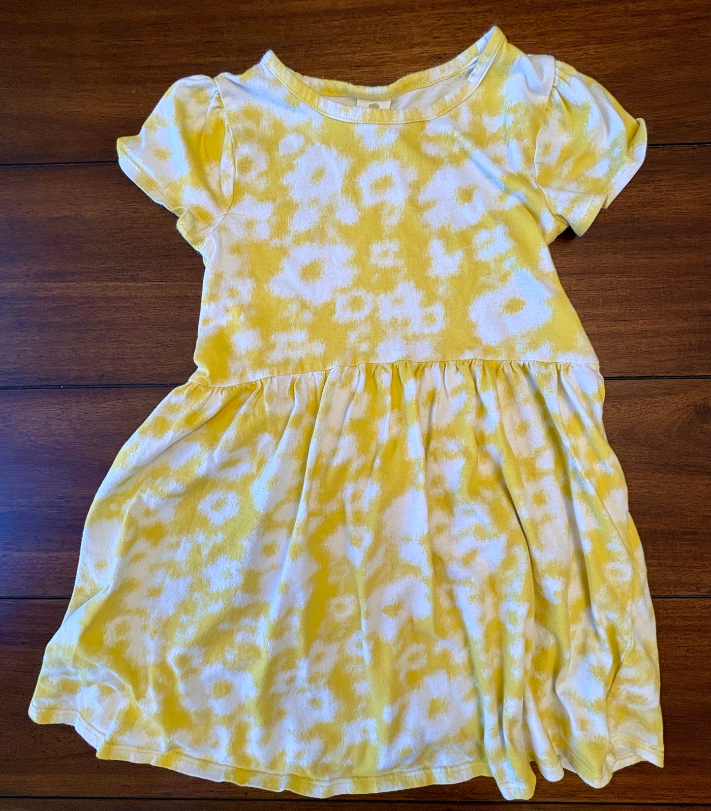 Seller #210 Tucker & Tate Girls Size 6 Yellow & White Short Sleeve Knit Dress