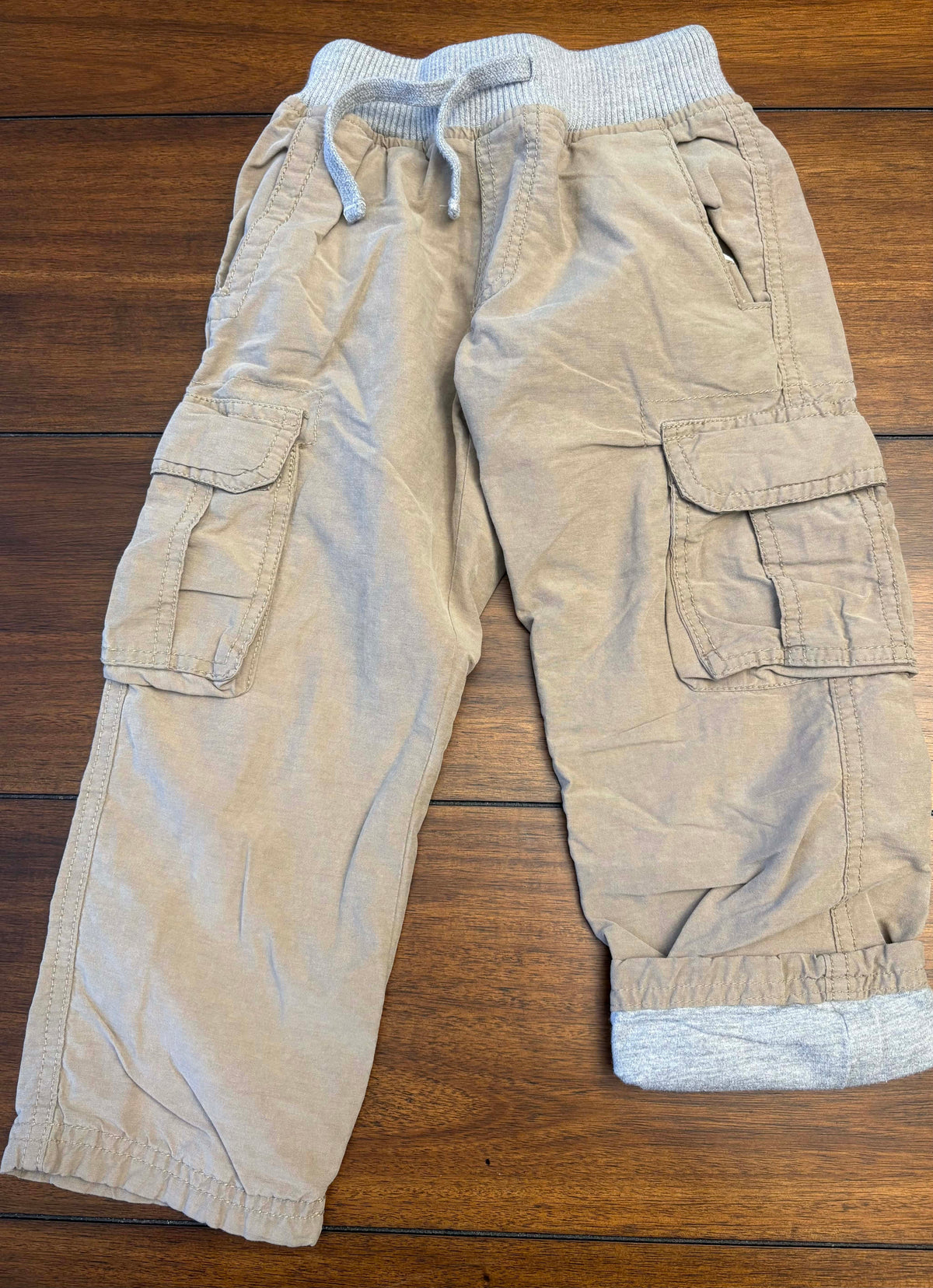#197 Tucker & Tate Boys Size 3 Khaki Lined Cargo Pants