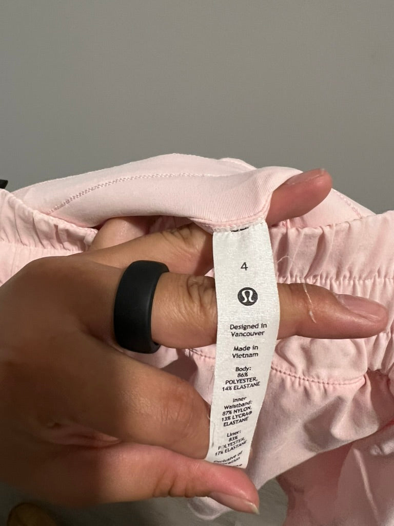 Seller #76 - Lululemon Track That Mid-Rise Lined Short 5" - Strawberry Milkshake - Size 4