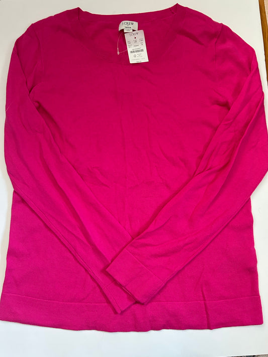 REDUCED NWT J.Crew lightweight bright pink “Teddie” sweater size M 45227